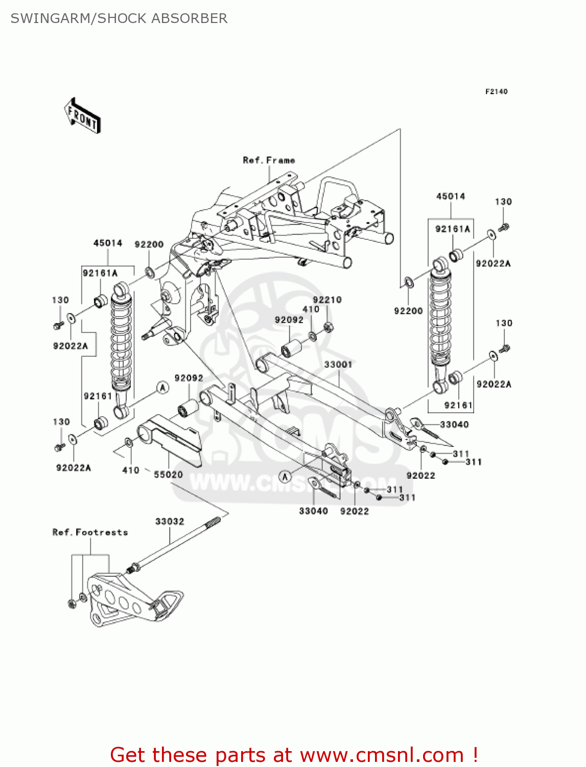SWINGARM/SHOCK ABSORBER AN112D2 KAZER 2003 CANADA