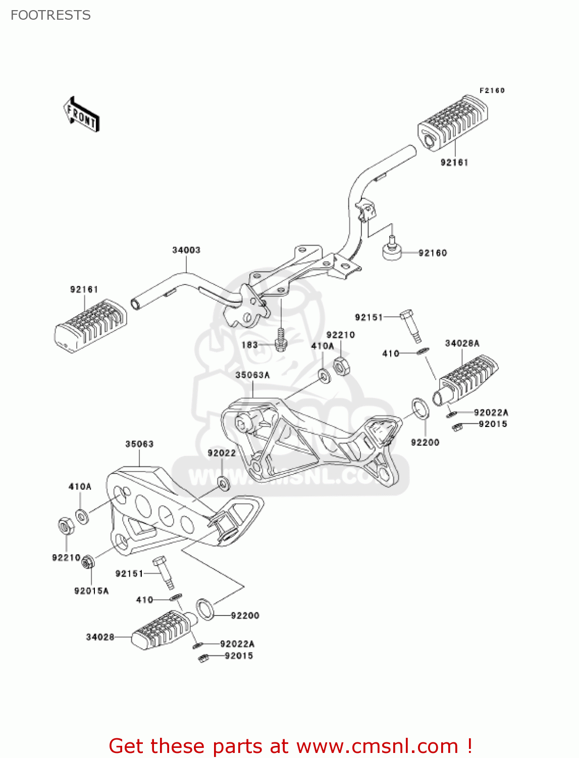 FOOTRESTS AN112D2 KAZER 2003 CANADA