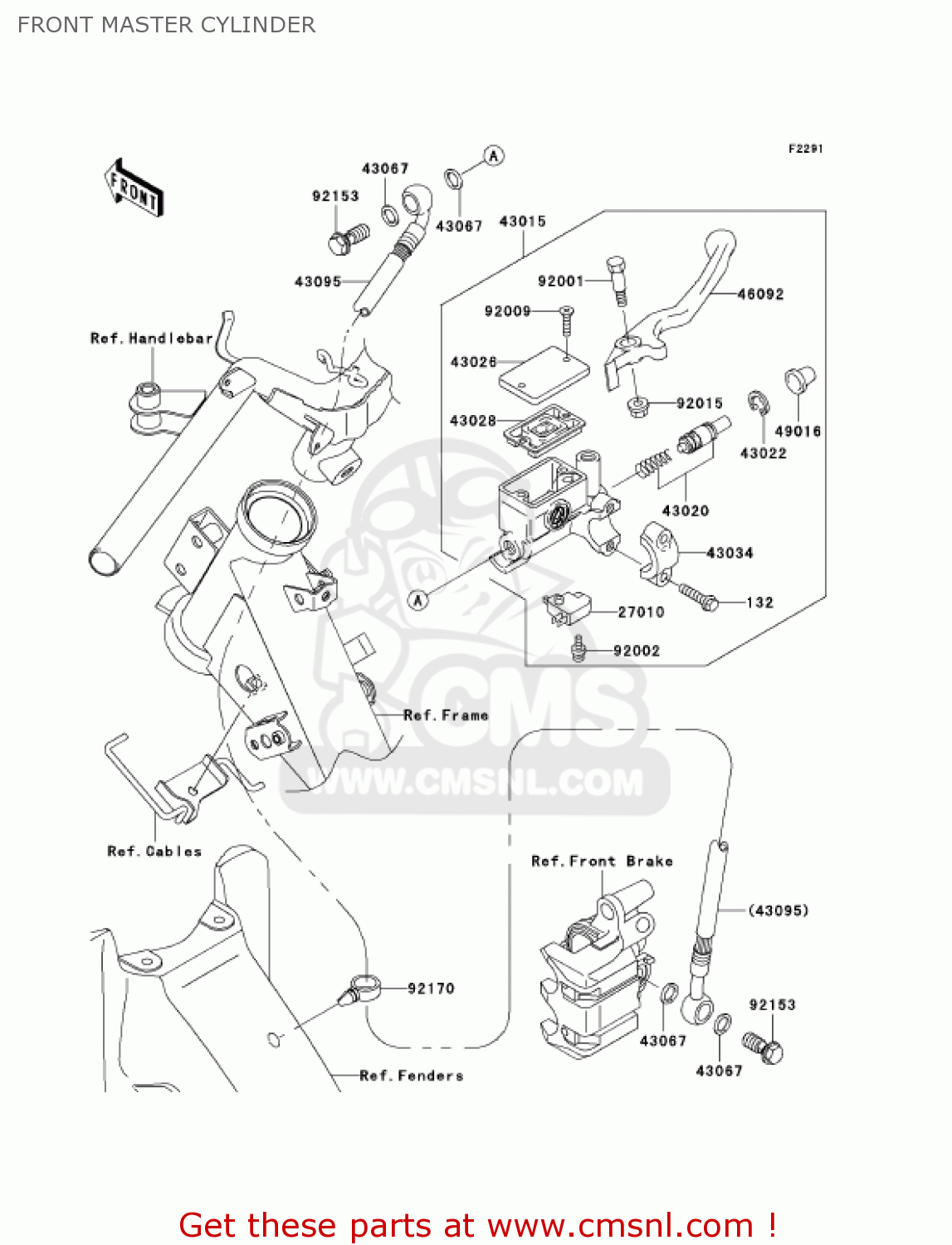 FRONT MASTER CYLINDER AN112D2 KAZER 2003 CANADA