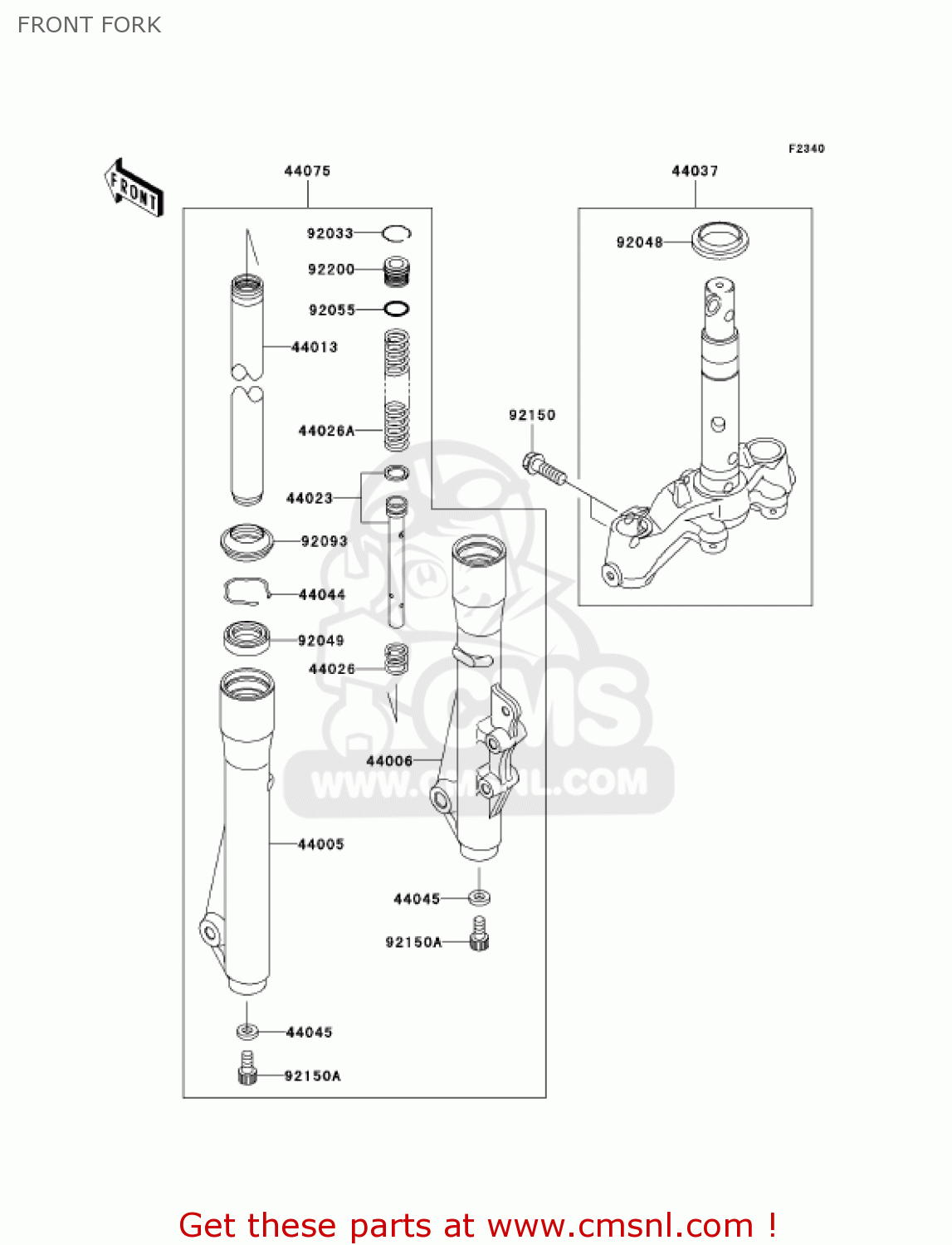 FRONT FORK AN112D2 KAZER 2003 CANADA