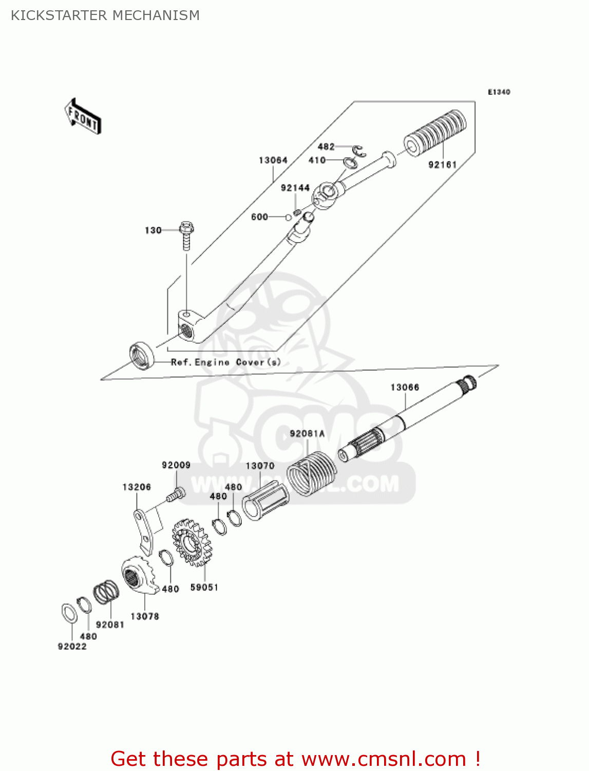 KICKSTARTER MECHANISM AN112D2 KAZER 2003 CANADA