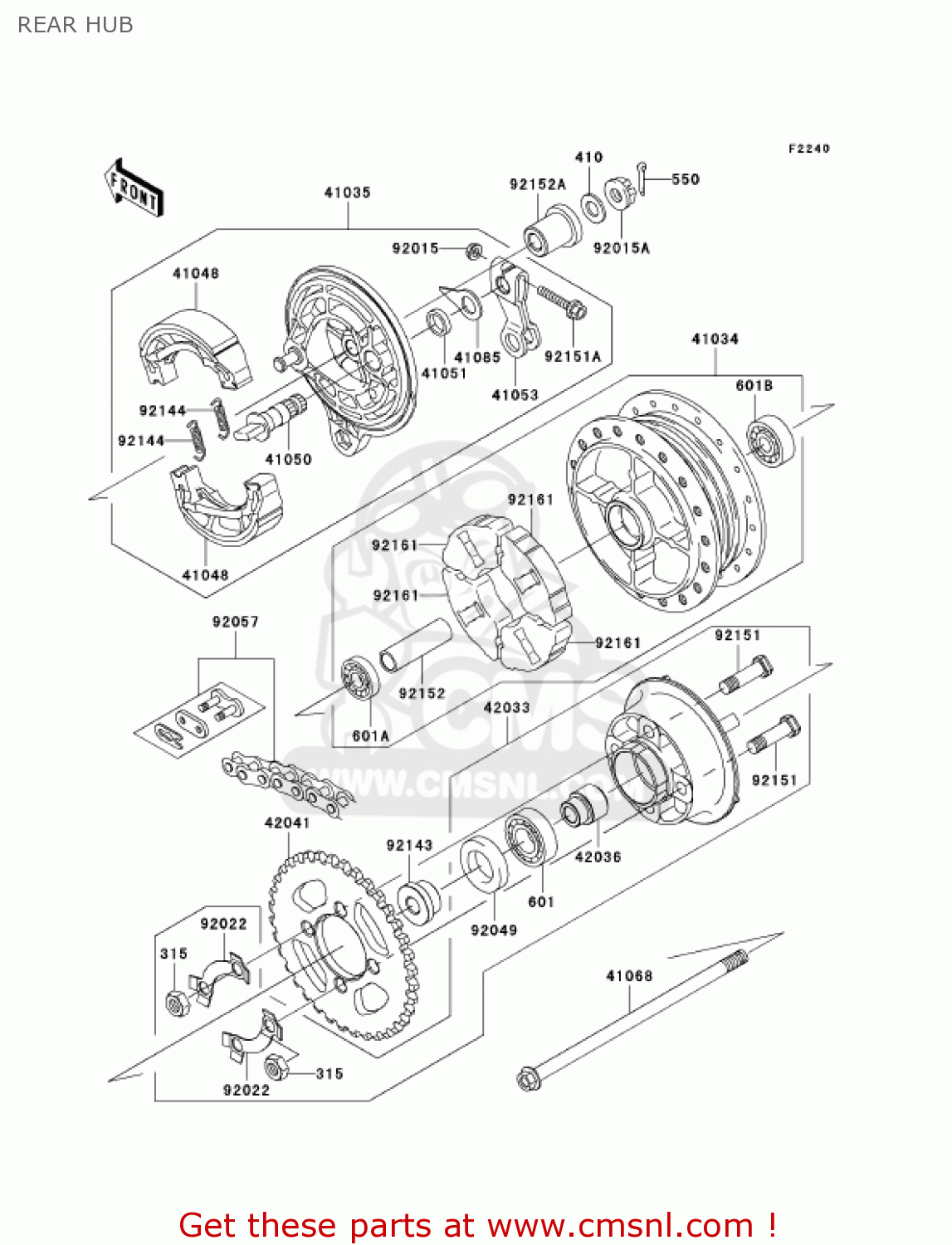 REAR HUB AN112D3 KAZER 2004 CANADA