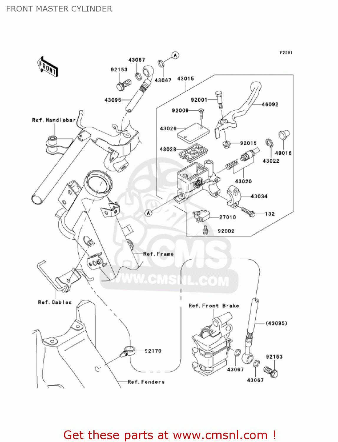 FRONT MASTER CYLINDER AN112D3 KAZER 2004 CANADA