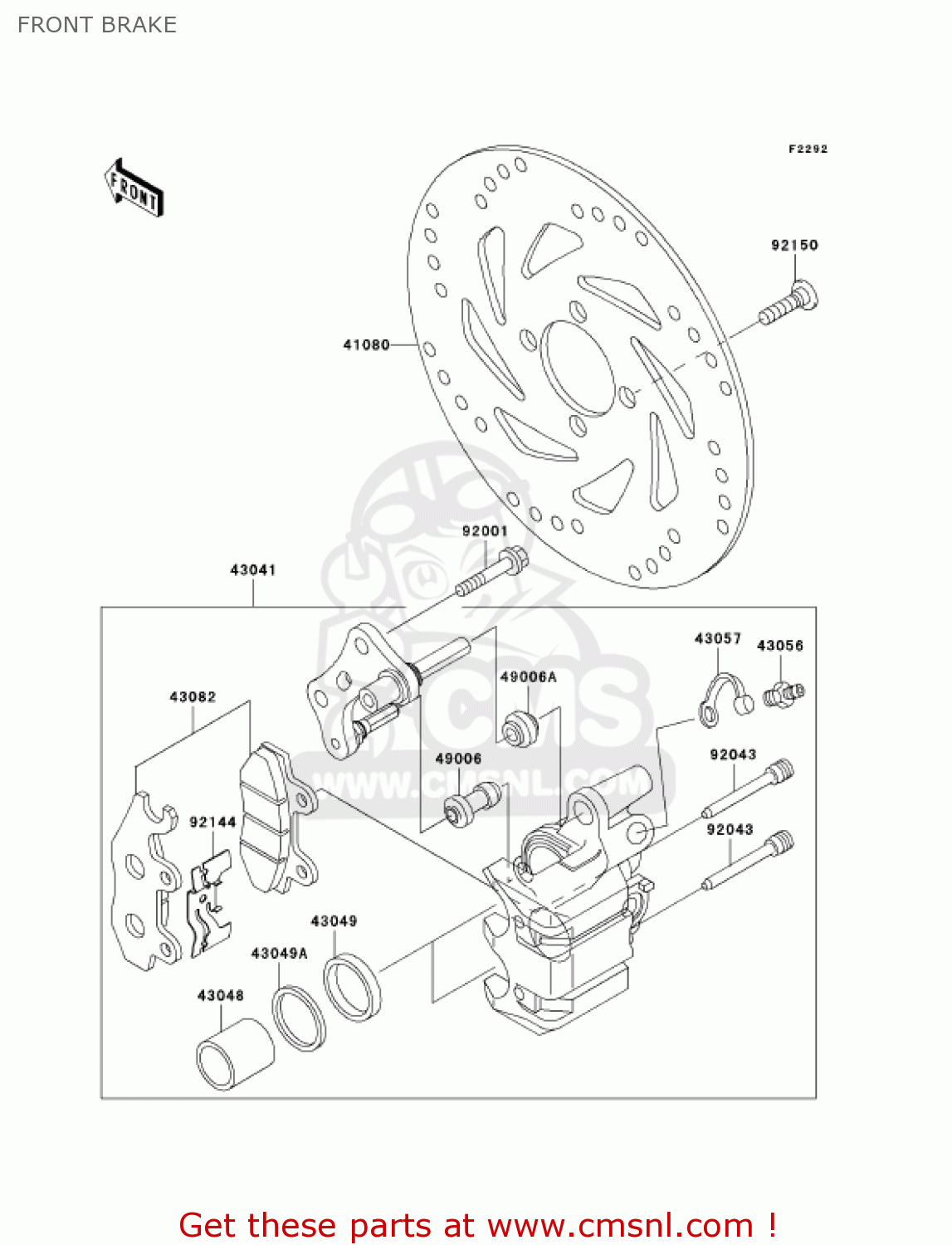 FRONT BRAKE AN112D3 KAZER 2004 CANADA