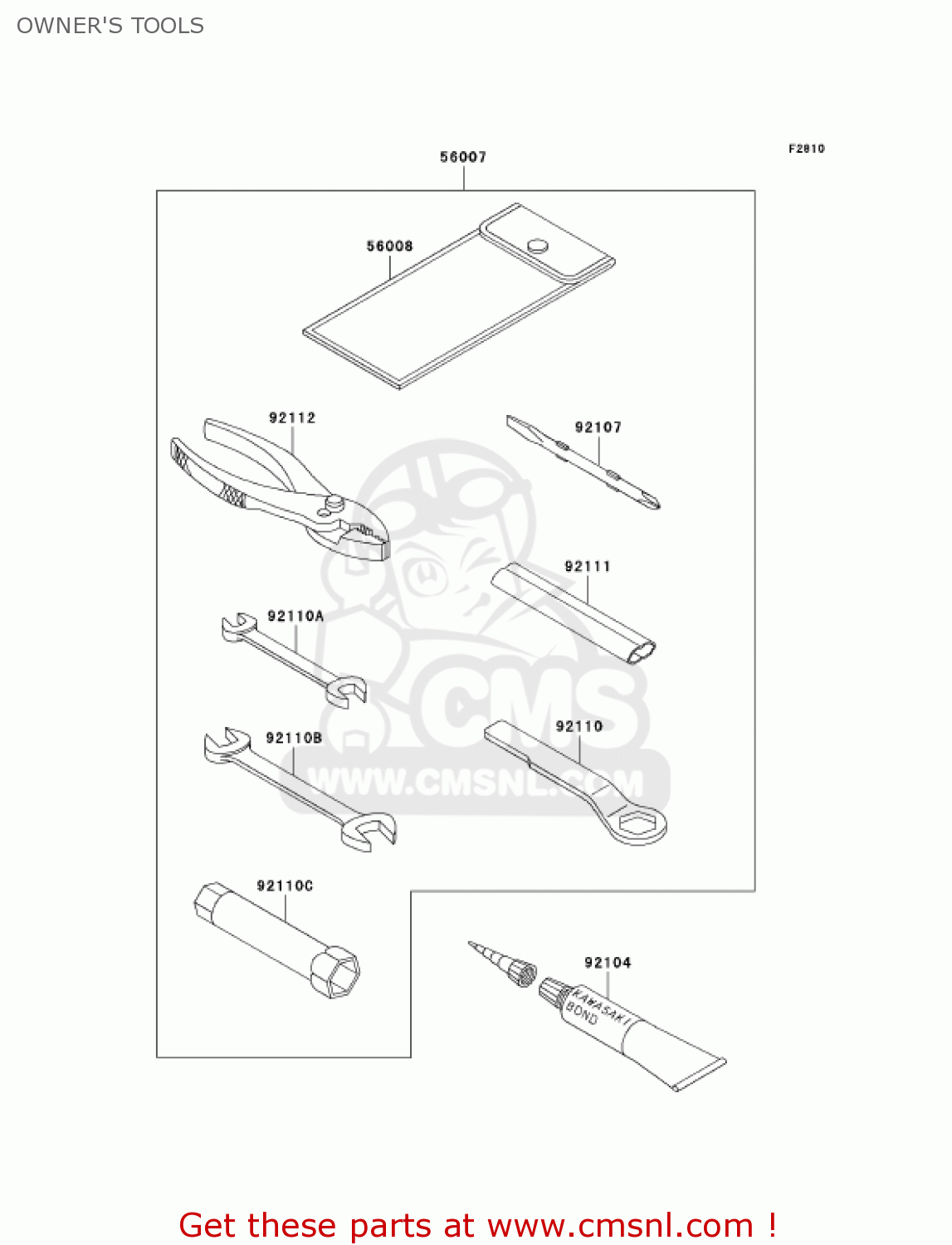 OWNER'S TOOLS AN112D3 KAZER 2004 CANADA