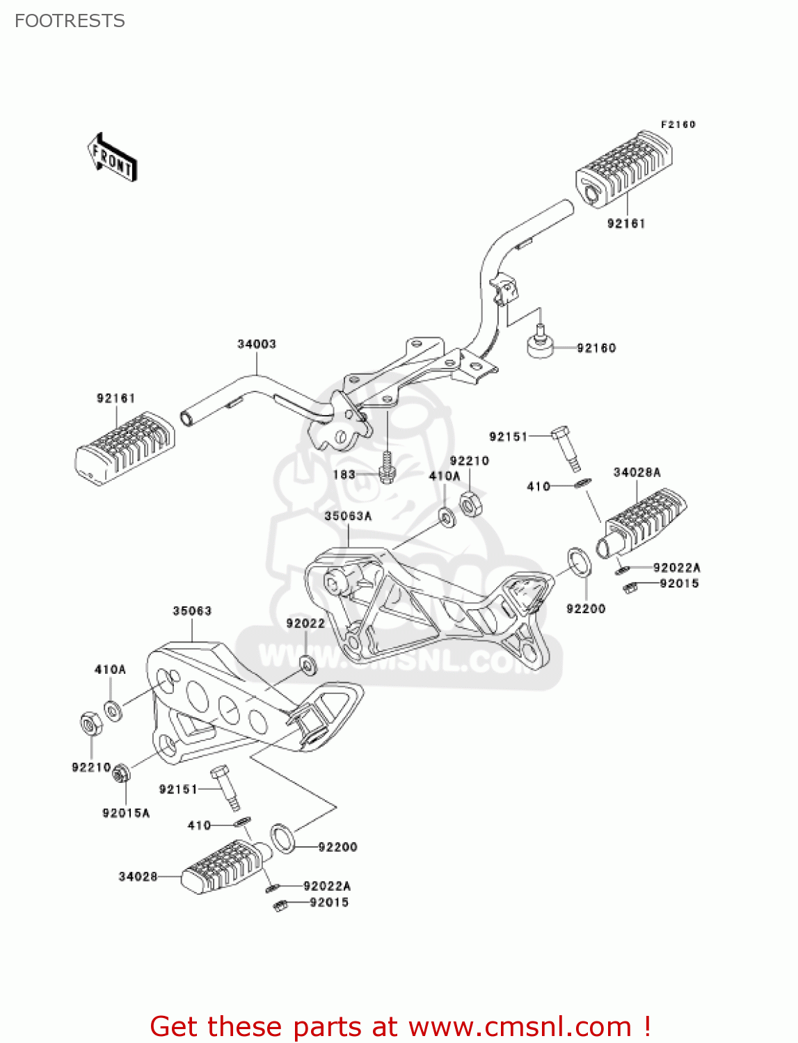 FOOTRESTS AN112D3 KAZER 2004 CANADA