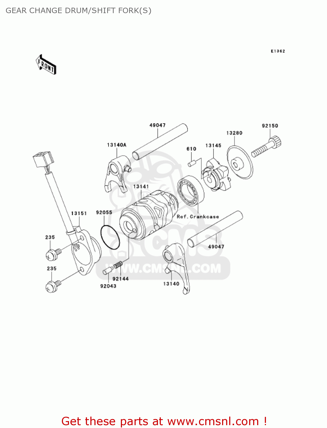GEAR CHANGE DRUM/SHIFT FORK(S) AN112D3 KAZER 2004 CANADA