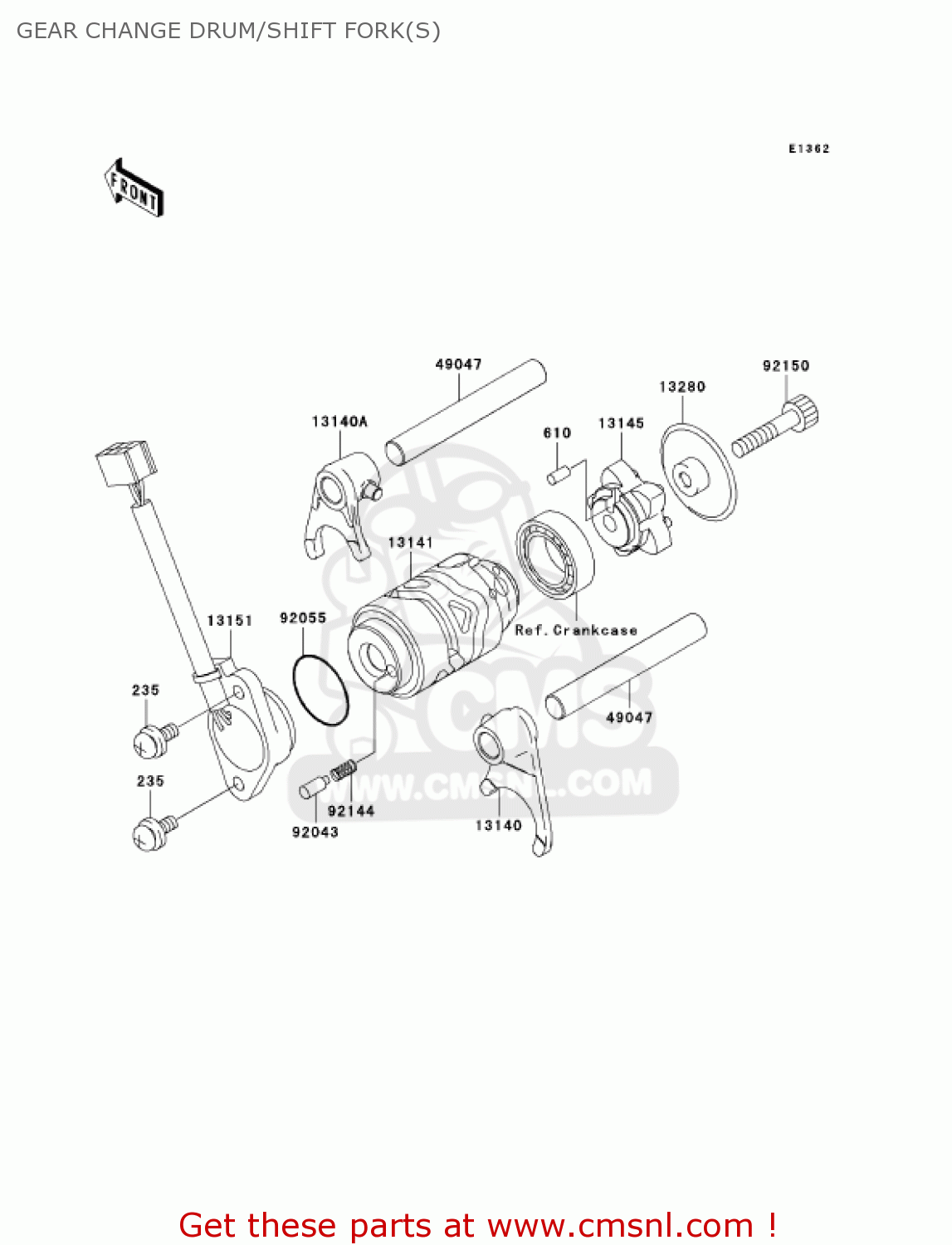 GEAR CHANGE DRUM/SHIFT FORK(S) AN112D6F KAZER 2006 CANADA