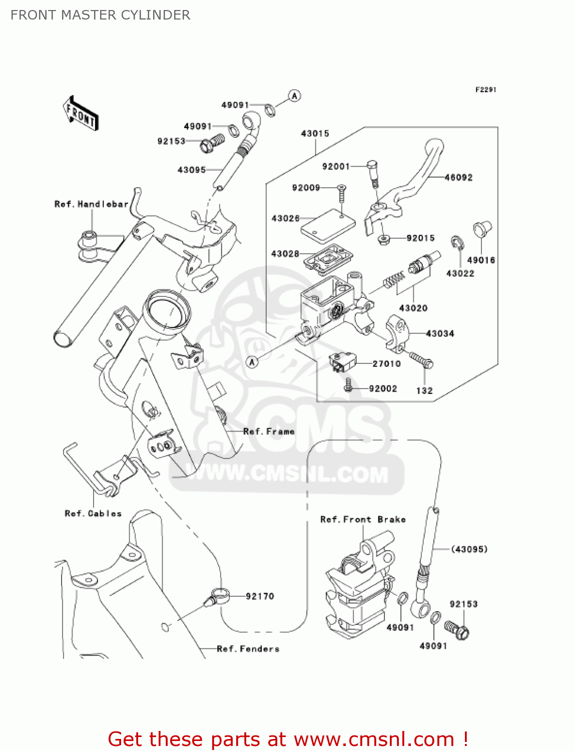 FRONT MASTER CYLINDER AN112D6F KAZER 2006 CANADA
