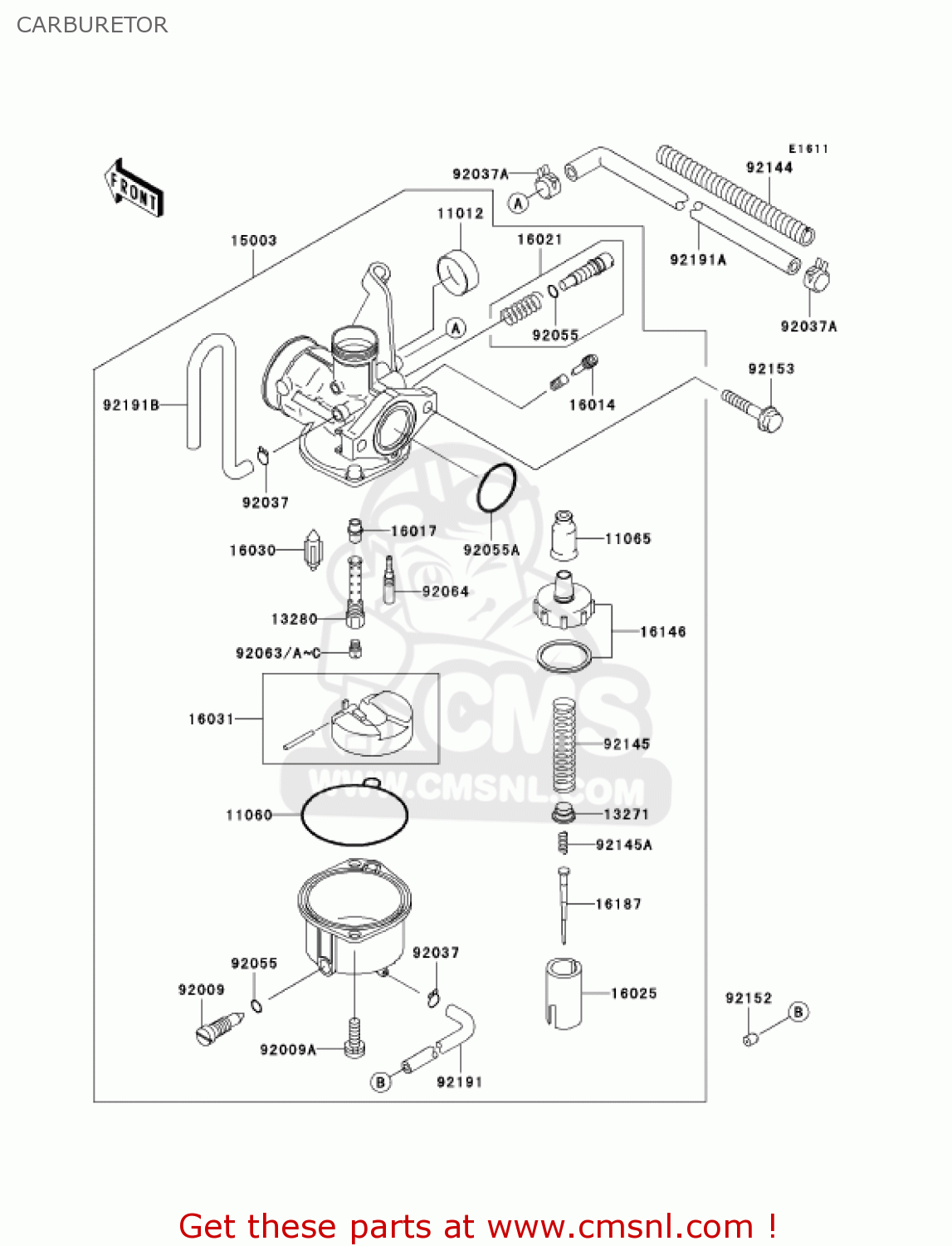 CARBURETOR AN112D6F KAZER 2006 CANADA