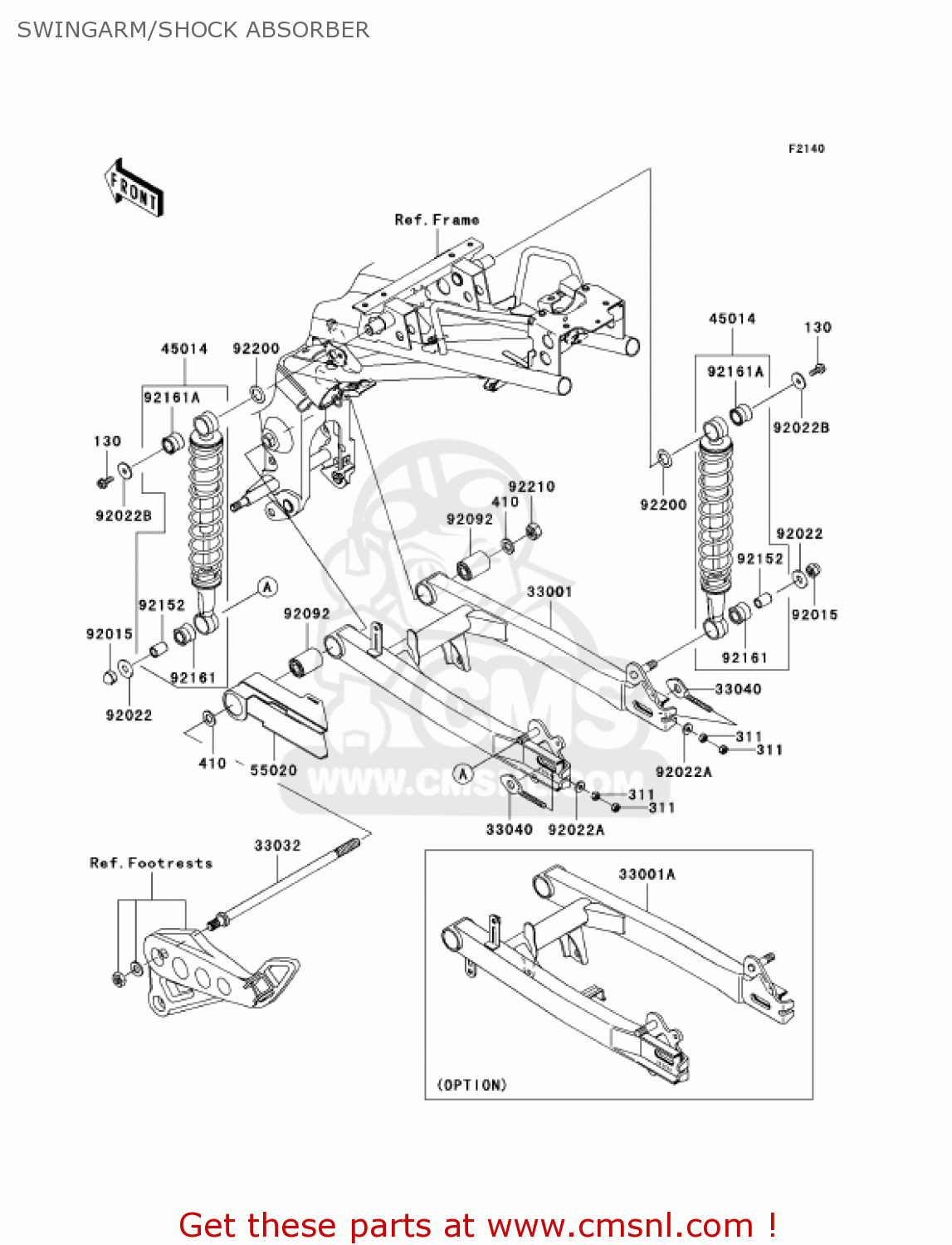 SWINGARM/SHOCK ABSORBER AN112D6F KAZER 2006 CANADA