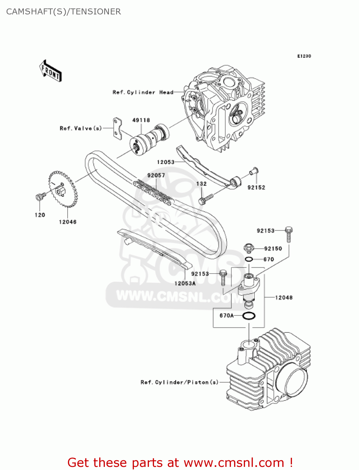 CAMSHAFT(S)/TENSIONER AN112D6F KAZER 2006 CANADA