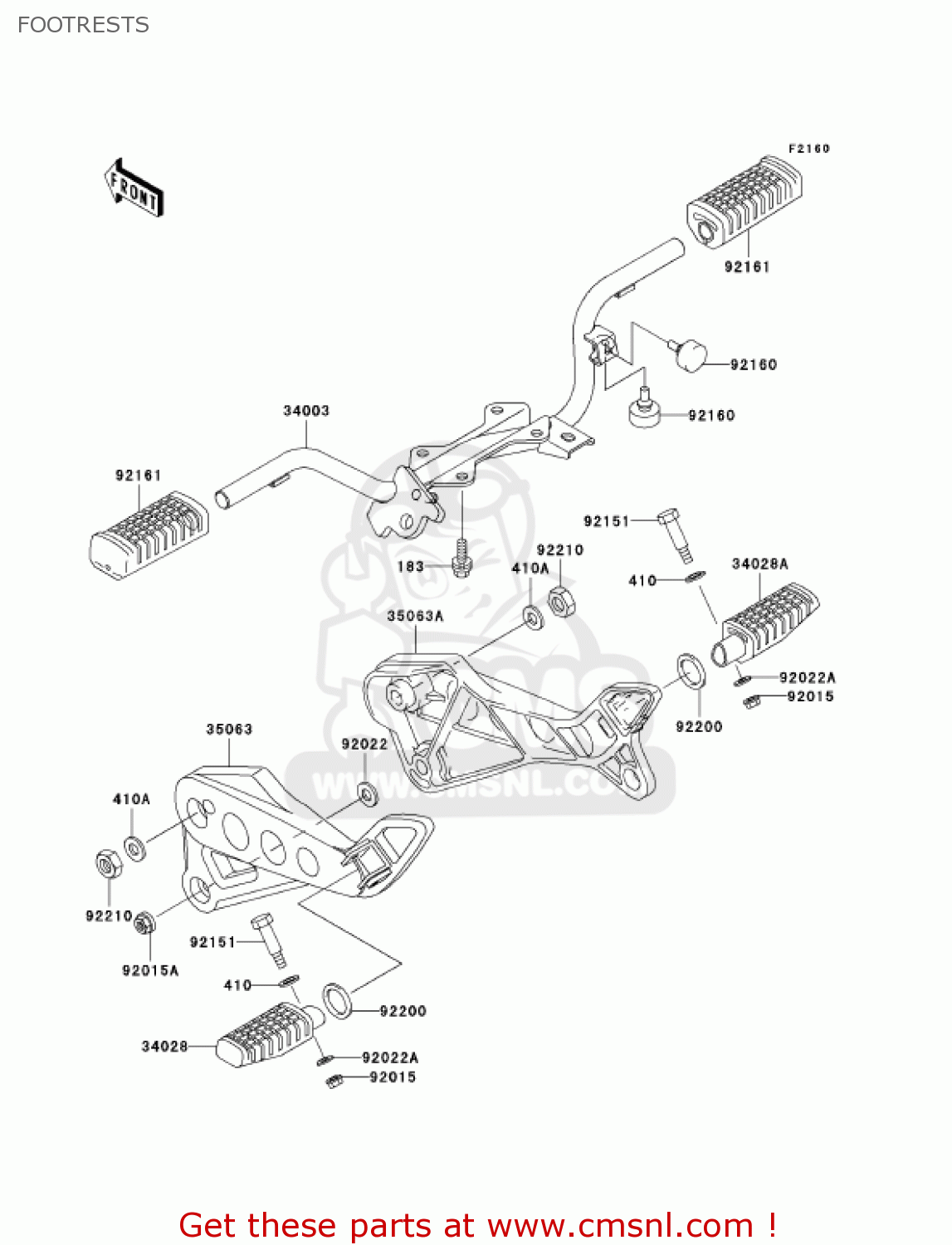 FOOTRESTS AN112D6F KAZER 2006 CANADA
