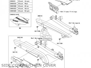 SIDE COVERS/CHAIN COVER - AN112D6F KAZER 2006 CANADA
