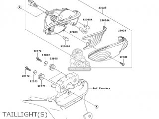 TAILLIGHT(S) - AN112D6F KAZER 2006 CANADA