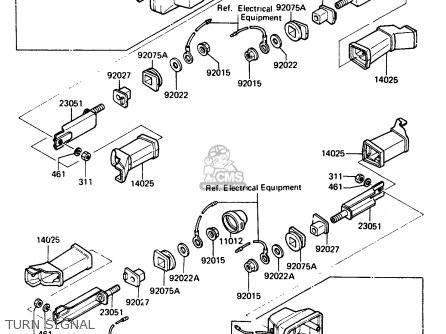Kawasaki AR125A1A 1983 EUROPE UK FR SD ST parts lists and schematics