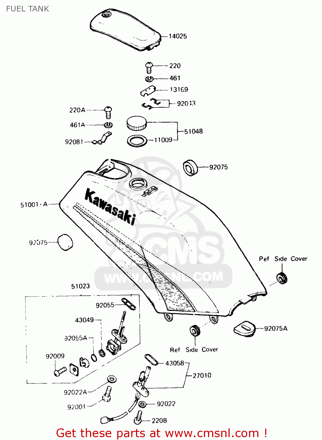 FUEL TANK AR125A1A 1983 EUROPE UK FR SD ST