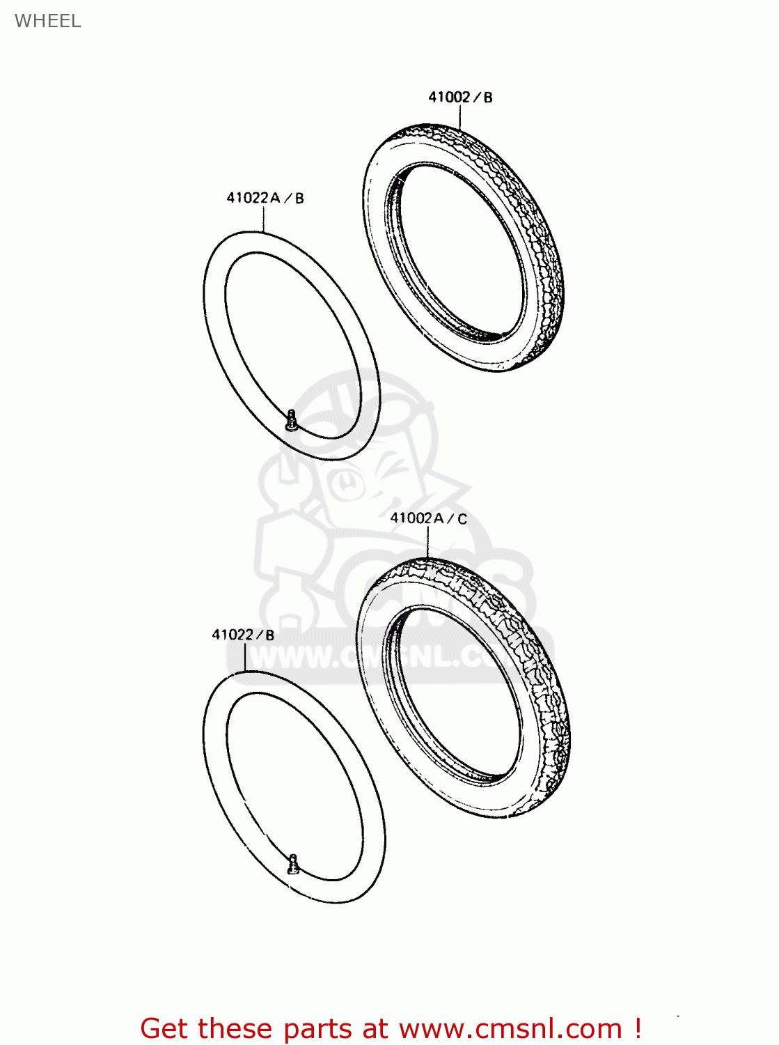 WHEEL AR125A1A 1983 EUROPE UK FR SD ST