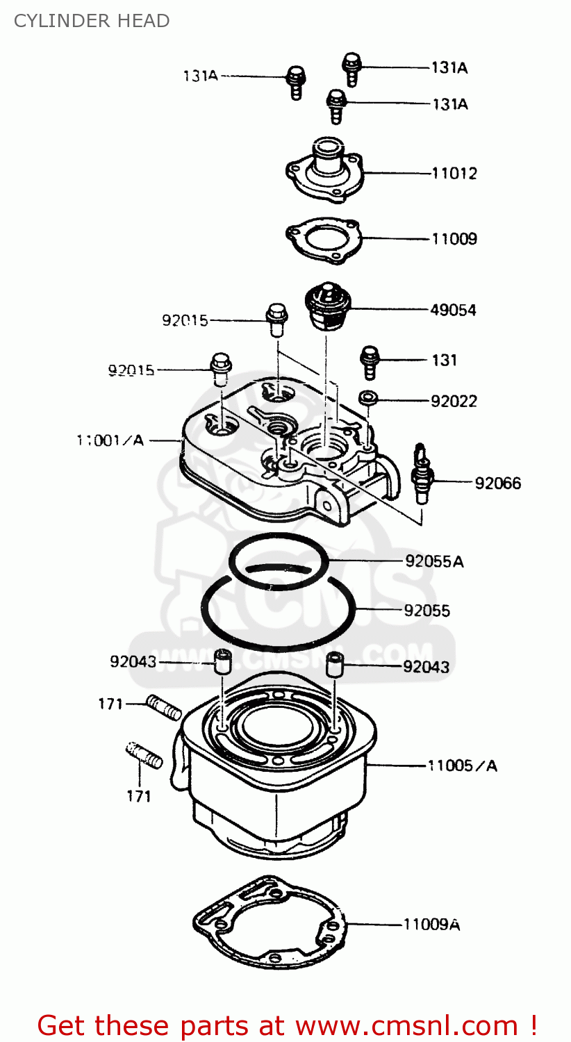 CYLINDER HEAD AR125A1A 1983 EUROPE UK FR SD ST