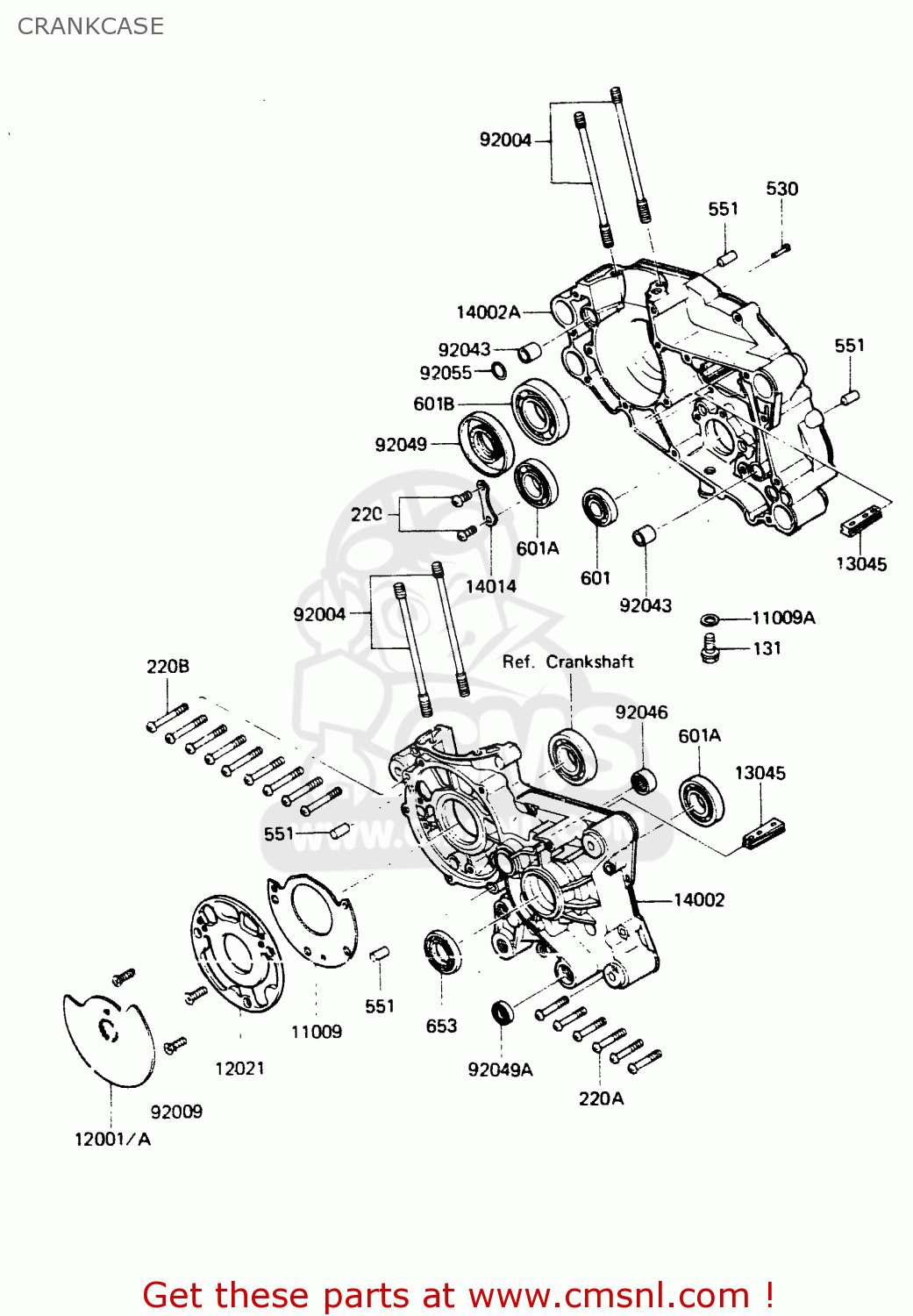 CRANKCASE AR125A1A 1983 EUROPE UK FR SD ST