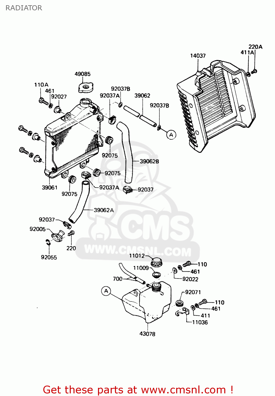 RADIATOR AR125A1A 1983 EUROPE UK FR SD ST