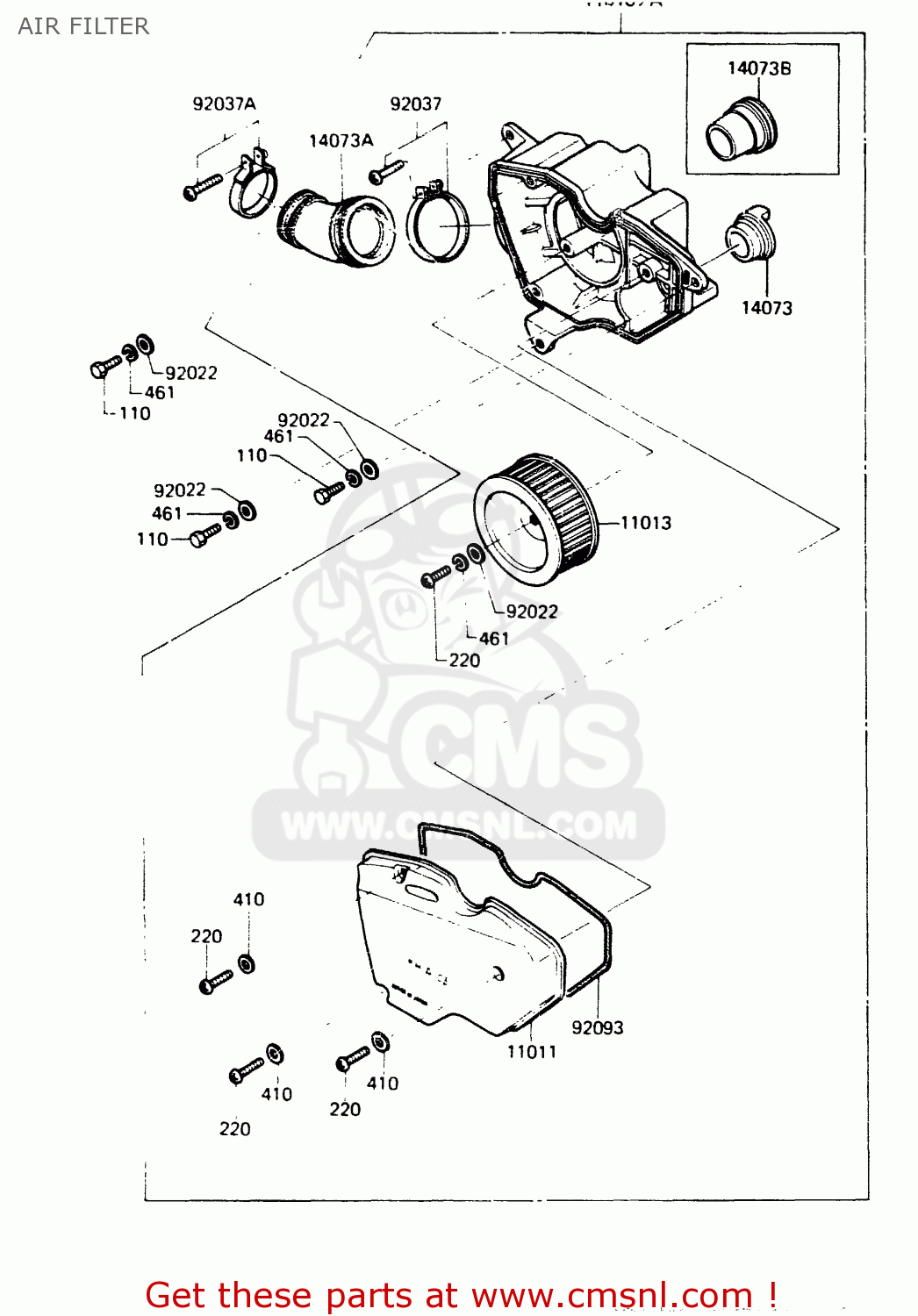 AIR FILTER AR125A1A 1983 EUROPE UK FR SD ST