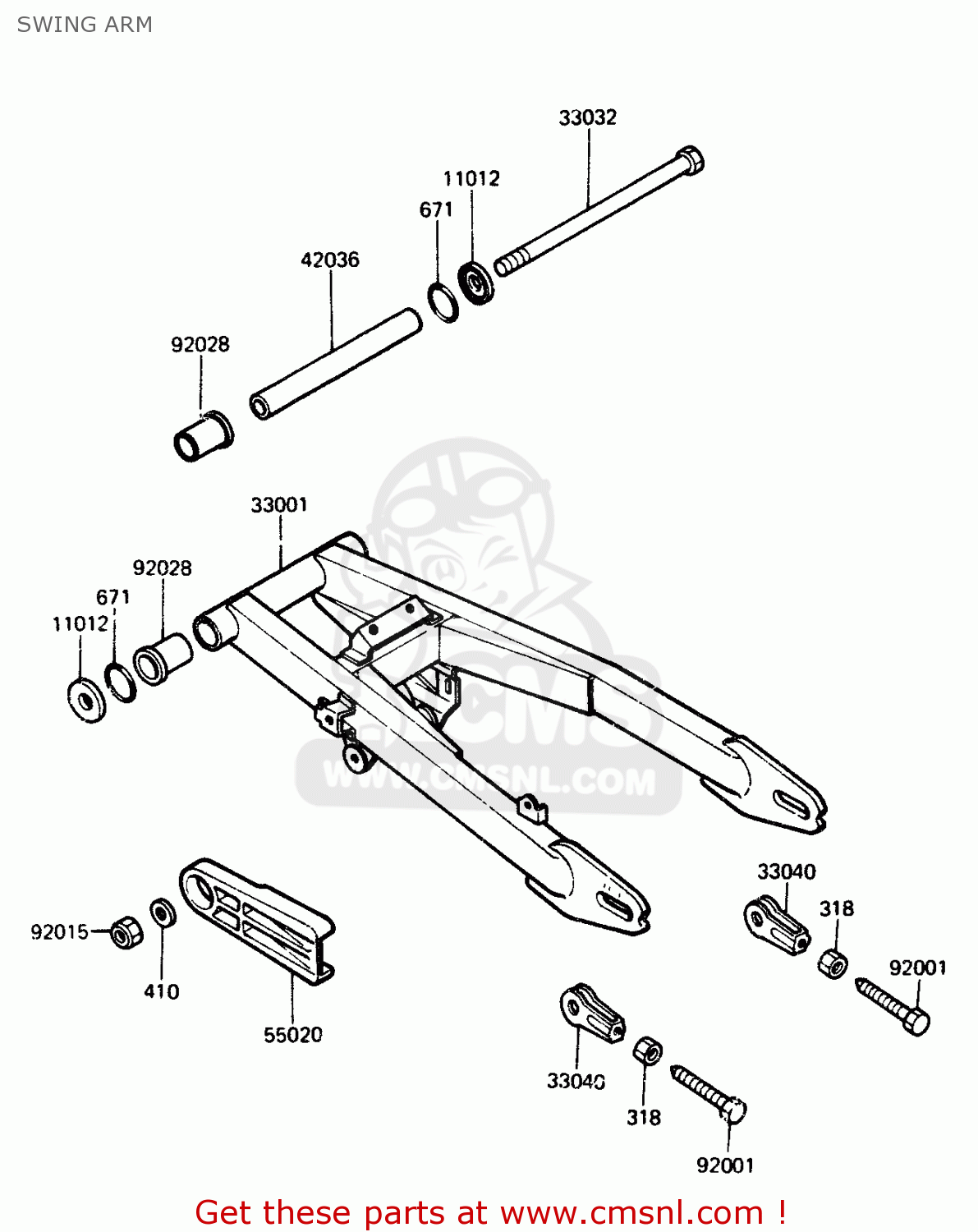 SWING ARM AR125A1A 1983 EUROPE UK FR SD ST