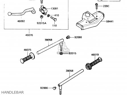 HANDLEBAR - AR125A1A 1983 EUROPE UK FR SD ST