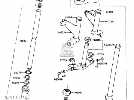 FRONT FORK - AR125A1A 1983 EUROPE UK FR SD ST