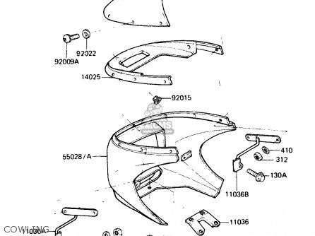 COWLING - AR125A1A 1983 EUROPE UK FR SD ST