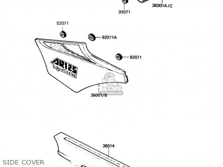 SIDE COVER - AR125A1A 1983 EUROPE UK FR SD ST