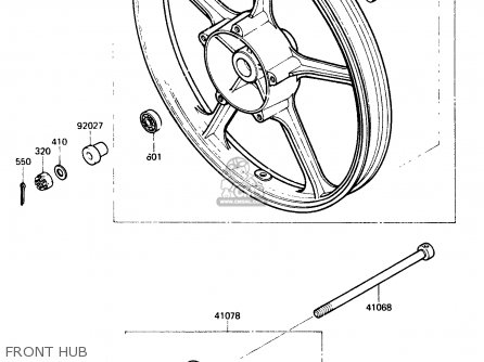 FRONT HUB - AR125A1A 1983 EUROPE UK FR SD ST
