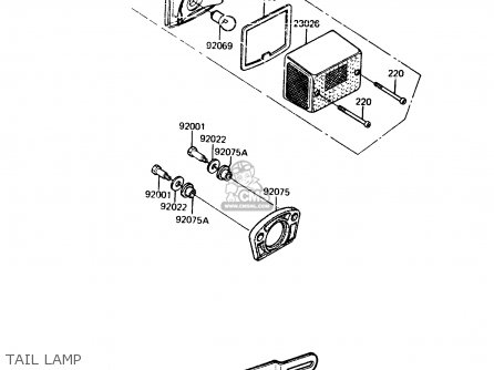 TAIL LAMP - AR125A1A 1983 EUROPE UK FR SD ST