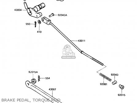 BRAKE PEDAL, TORQUE ROD - AR125A1A 1983 EUROPE UK FR SD ST