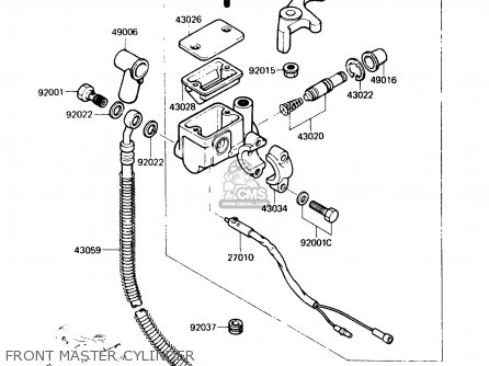 FRONT MASTER CYLINDER - AR125A1A 1983 EUROPE UK FR SD ST