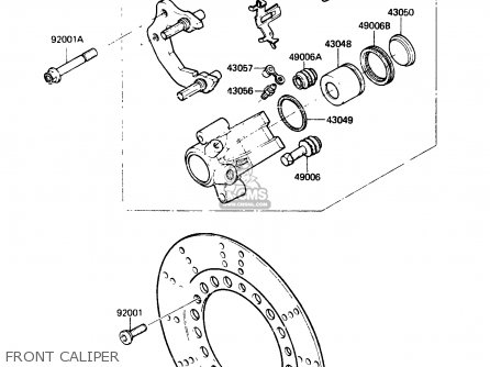 FRONT CALIPER - AR125A1A 1983 EUROPE UK FR SD ST