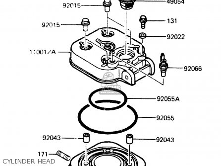 CYLINDER HEAD - AR125A1A 1983 EUROPE UK FR SD ST