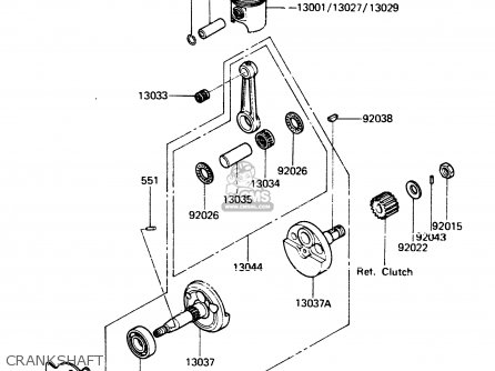 CRANKSHAFT - AR125A1A 1983 EUROPE UK FR SD ST