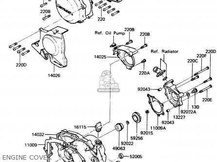 ENGINE COVER - AR125A1A 1983 EUROPE UK FR SD ST