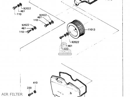 AIR FILTER - AR125A1A 1983 EUROPE UK FR SD ST