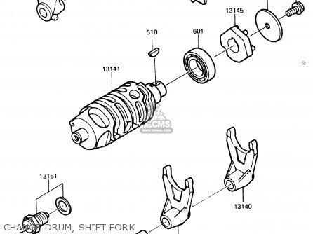 CHANGE DRUM, SHIFT FORK - AR125A1A 1983 EUROPE UK FR SD ST