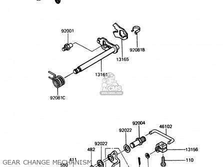 GEAR CHANGE MECHANISM - AR125A1A 1983 EUROPE UK FR SD ST