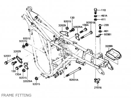 FRAME FITTING - AR125A1A 1983 EUROPE UK FR SD ST