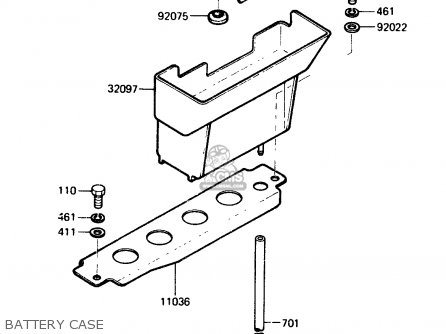 BATTERY CASE - AR125A1A 1983 EUROPE UK FR SD ST