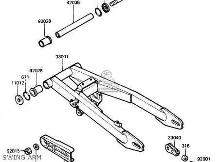 SWING ARM - AR125A1A 1983 EUROPE UK FR SD ST