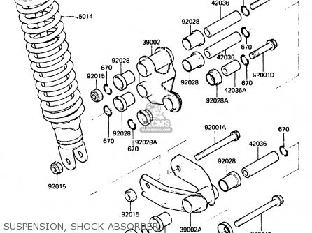 SUSPENSION, SHOCK ABSORBER - AR125A1A 1983 EUROPE UK FR SD ST