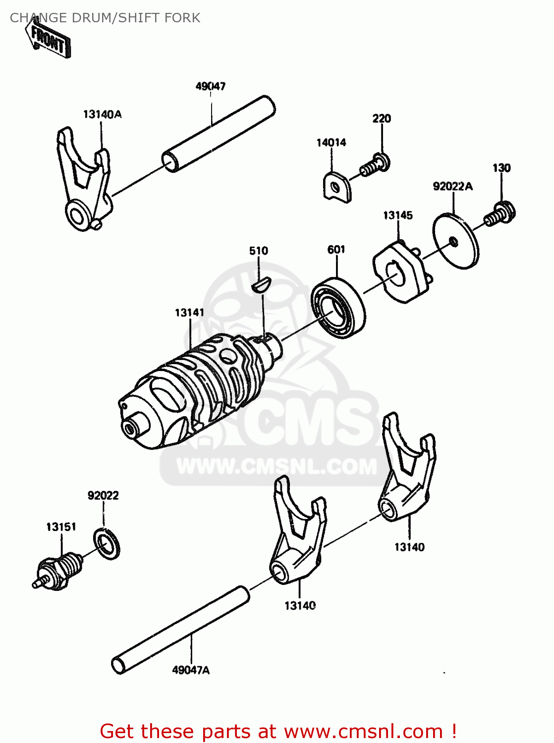 CHANGE DRUM/SHIFT FORK AR125A2 1984 UNITED KINGDOM GR ST SD