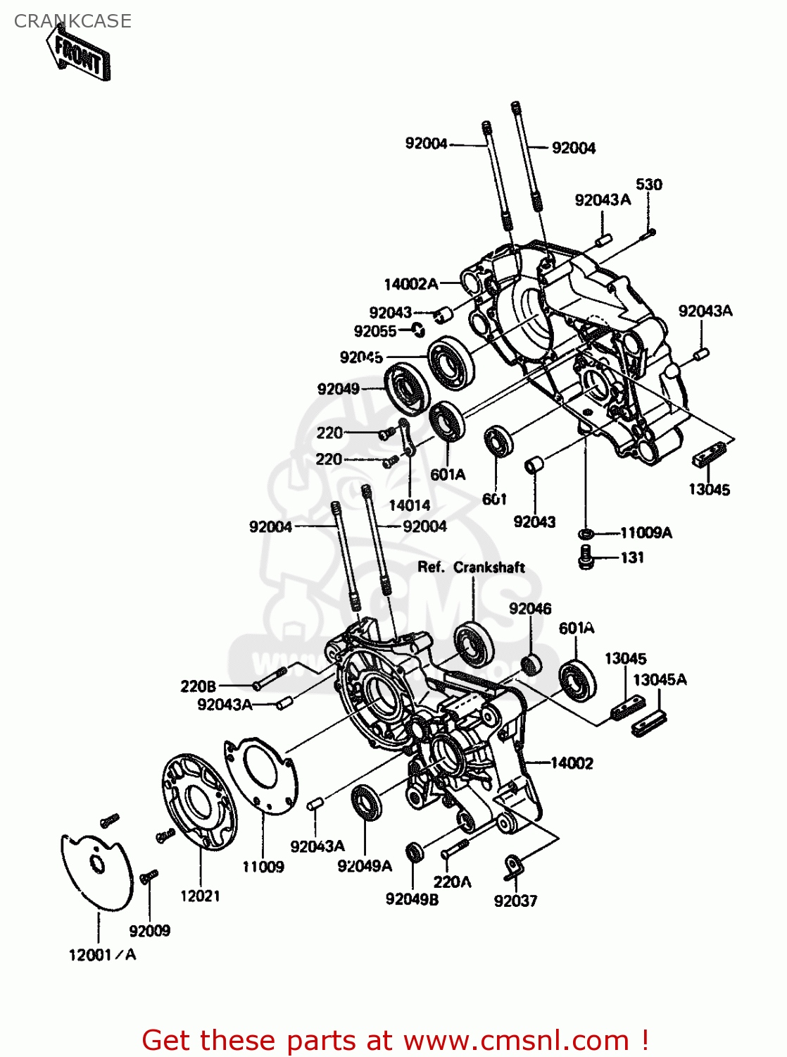 CRANKCASE AR125A2 1984 UNITED KINGDOM GR ST SD