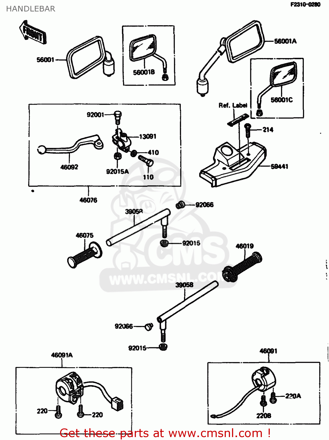 HANDLEBAR AR125A2 1984 UNITED KINGDOM GR ST SD