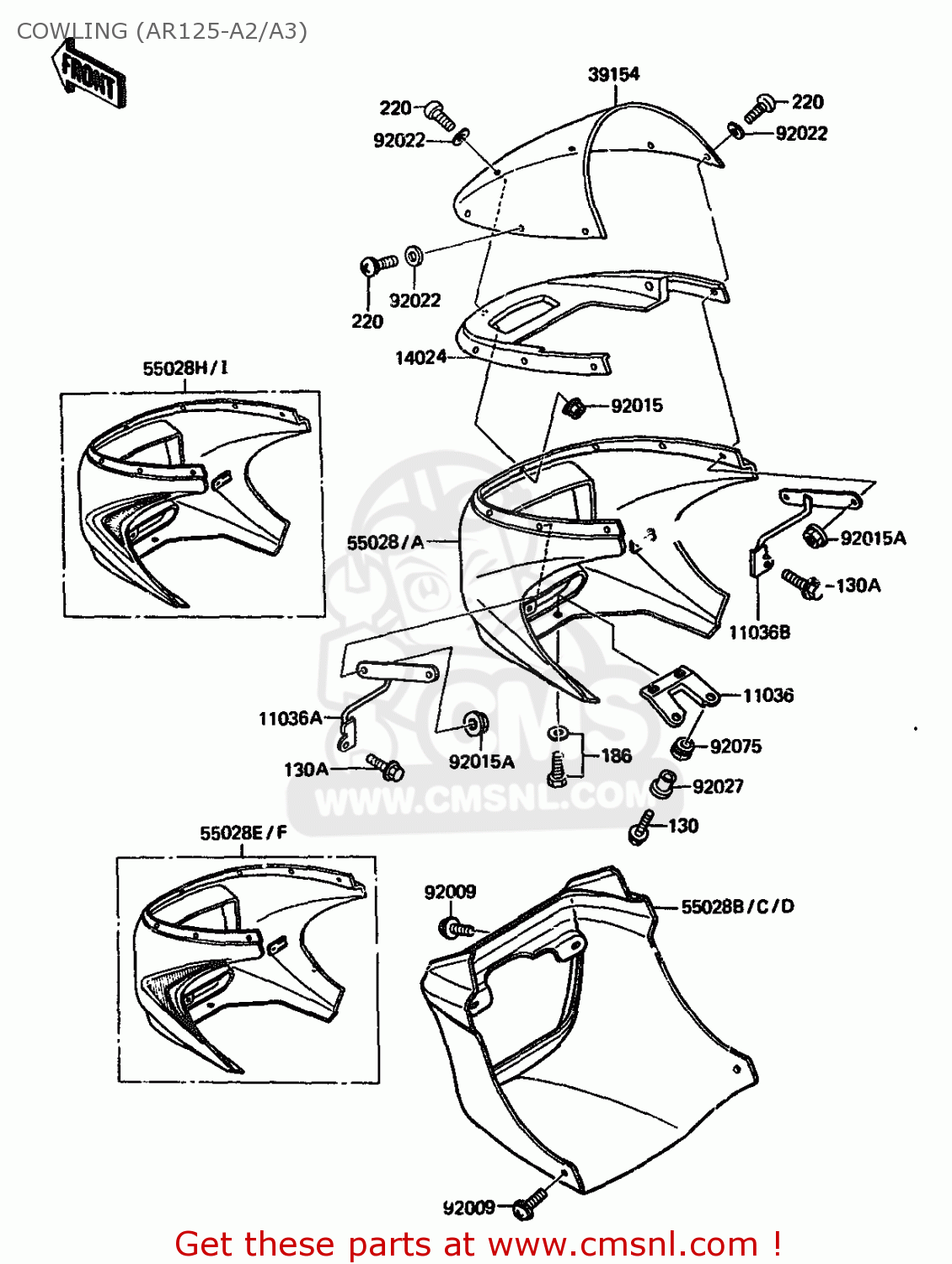 COWLING (AR125-A2/A3) AR125A2 1984 UNITED KINGDOM GR ST SD